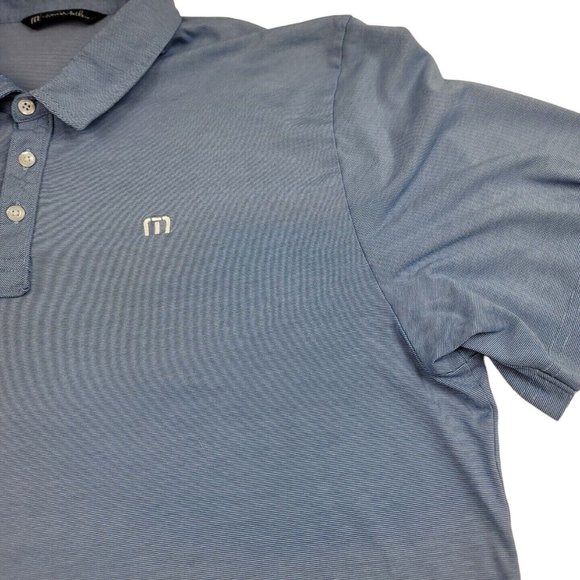 Travis Mathew Mens  2XL XXL Shirt Pima Cotton Micro Striped‎ Embroidered Polo - Picture 3 of 11